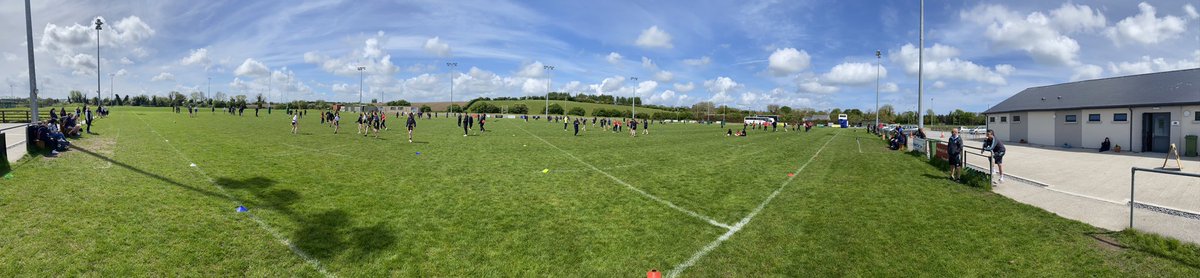170 Girls from 1st year in loretto swords and balbriggan took to the pitch today in @BalbrigganRFC to showcase there newly learnt skills Hopefully see a few down for the #giveitatry tomorrow #alwayssunnyinbalbriggan #funinthesun #FromTheGroundUp @LeinsterBranch @Reynolds2Graham