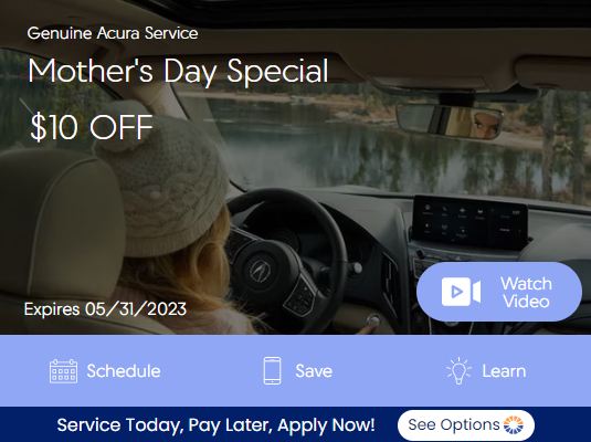 MileHighAcura's tweet photo. Save on service this May with our special offers, including a very special Mother's Day coupon! Check out all of our specials online here: https://t.co/YRY0ECkiWG https://t.co/NnfOgHFGNI