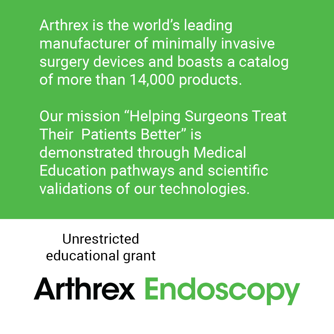 Arthrex is the world’s leading manufacturer of minimally invasive surgery devices and boasts a catalog of more than 14,000 products. Our mission  is demonstrated through Medical Education pathways and scientific validations of our technologies.

#ArthrexItalia #Arthrexinnovation