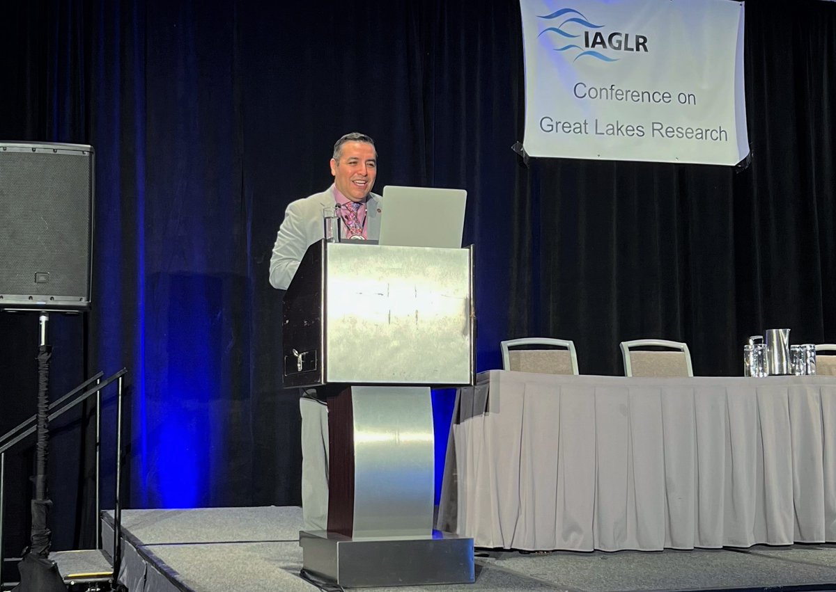 Anishinabek Nation Grand Council Chief Reg Niganobe provides opening remarks at the International Association for Great Lakes Research. The speech referenced our shared responsibility toward protecting our waters for future generations and proposed that listening to 

1/2