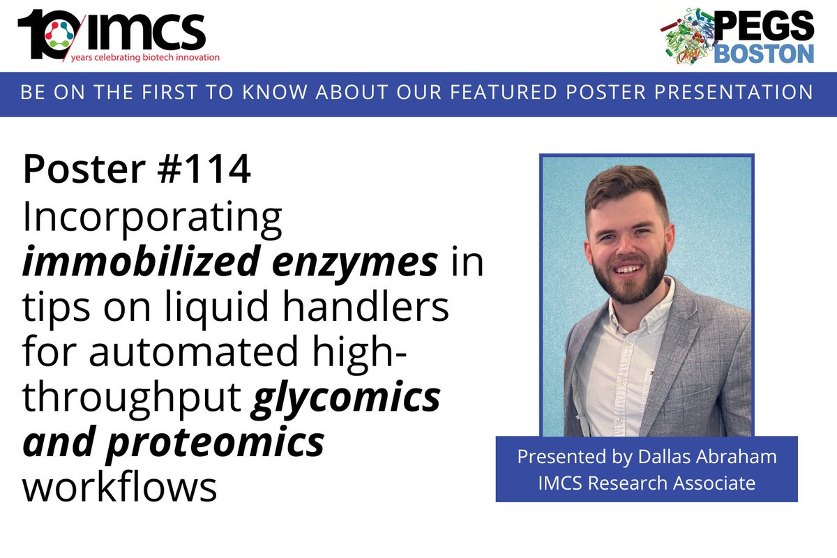IMCS_biotech's tweet photo. 🤗#PEGS23 is right around the corner! 📊Visit posters 114, 115, and 116 to discuss the latest on #nucleicacid #purifications, #proteinpurification, and #immobilized #enzymes for our new #glycomics and #proteins work!
👇Check back in the comments on Monday for the download link!👇 https://t.co/n2L2LlDiqP