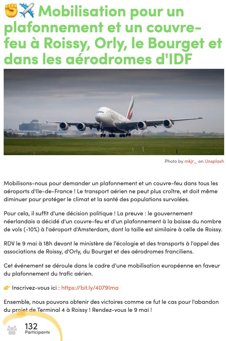 132 participants… Encore une action très représentative des Français 🤨