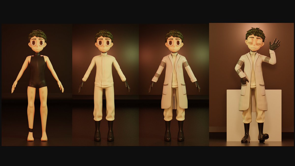DuckSoup_22's tweet image. Blender串🏗️!
( 1/7 ) 1樓先放集合圖,2~6樓放各個測試的小短片
-
耶!試著在Blender跑一次角色製作的流程,終於完成第一隻角色了🥳
#Blender3d #blenderbeginner
