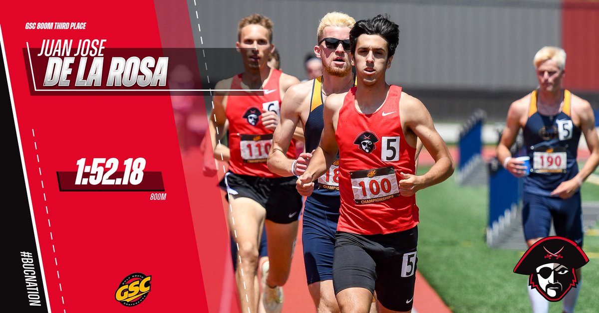 Congrats to Juanjo, who earned a 🥉 in the 800m at the <a href="/GulfSouth/">Gulf South Conference</a> Championships! #BUCNation