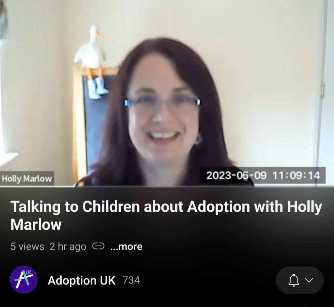 hmarlowauthor's tweet photo. I gave a webinar today for #AdoptionUK, about how to talk to children about #adoption. It's at: https://t.co/5nIiAQxMHr
 
I hope it helps those of you who find the thought of #lifestorywork daunting, &amp; gives you some ideas to help explain adoption to the children in your lives! https://t.co/OPuCnQrq7A