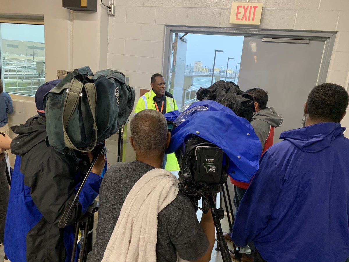 HAPPENING NOW: Media tour of Southeast Water Purification Plant to discuss water treatment & distribution in honor of #DrinkingWaterWeek #HouWater