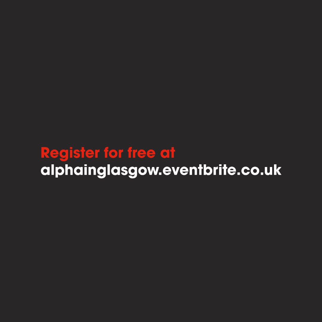 THIS WEEKEND 💥

Join us this Saturday in Glasgow as we chat how can Alpha help churches with the first mark of mission - relevantly proclaiming the Gospel.

We’ll be joined by Former Moderator of the General Assembly of the Church of Scotland.

Join us at alphainglasgow.eventbrite.co.uk