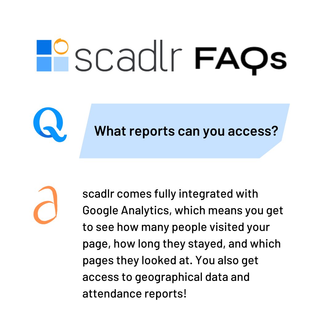 scadlr's tweet photo. More than an event management system. Looking to gain a better understanding of your customers? With scadlr, gain insight into important user data, geographical information, and attendance reports. Interested? We would love to hear from you! https://t.co/JkQZMkOLMh https://t.co/uK0nlHzO84