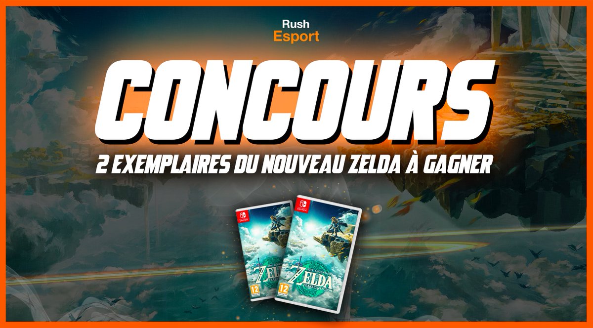 On fête la sortie de #ZeldaTearsOfTheKingdom en vous offrant 2 exemplaires du jeu ! 🍃

Pour participer :

1️⃣ Follow <a href="/RushEsport/">Rush Esport</a>
2️⃣ Retweet
3️⃣ Mentionne ton Hylien(ne) sûr(e) en réponse 🧝‍♀️

TAS 12/05