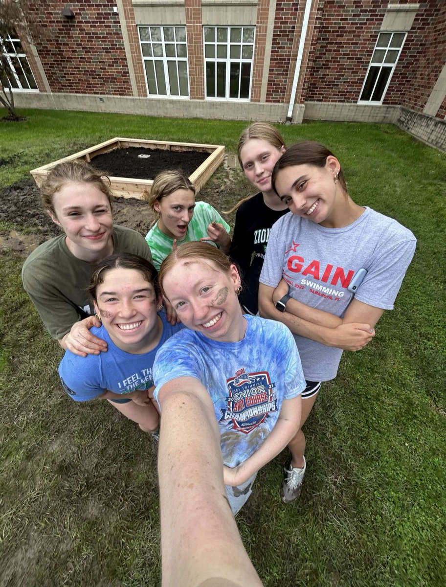 HUGE shout-out and THANK YOU to the Zionsville Swim Club &amp; high school team women for building a garden box at ZMS. PTO paid for the supplies and these women supplied the hard work! The Nature Club will be utilizing the new and improved garden boxes. Thanks again, ladies!!