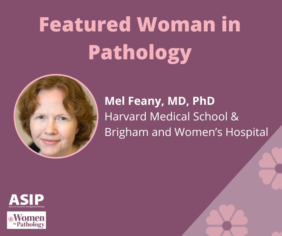 Dr. Mel Feany @flypath is a Professor of Pathology at @harvardmed and Senior Neuropathologist at @BrighamWomens. Dr. Feany is a longstanding ASIP member who has served on the Meritorious Awards and the Nominating Committee. Read her full bio bit.ly/38Jufby @WomeninPath