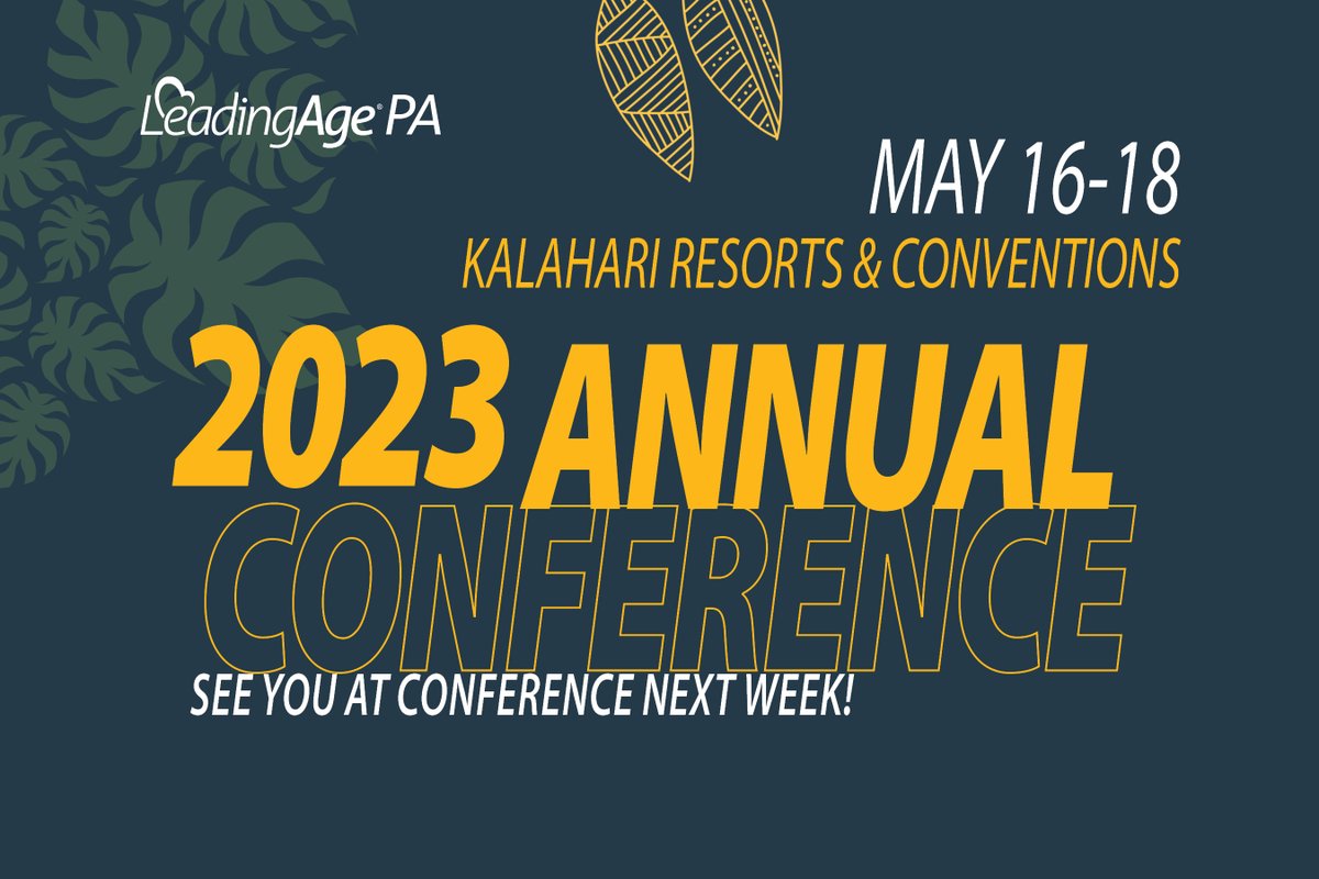 LeadingAgePA's tweet photo. Can you believe Annual Conference starts in 1 week?! It's not too late to join us - you can even register on-site. See you there! https://t.co/8ZFNZKTDqs
#LeadingAgePA #AnnualConference #EXPO2023 #SeniorCare #TimTebow #NickTasler https://t.co/sIzpeXpgy1