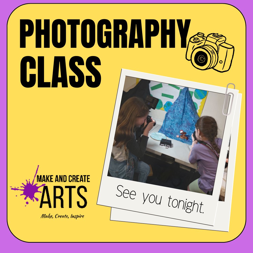 Classes are back to normal after the bank holiday.

See you tonight for our Photography class.