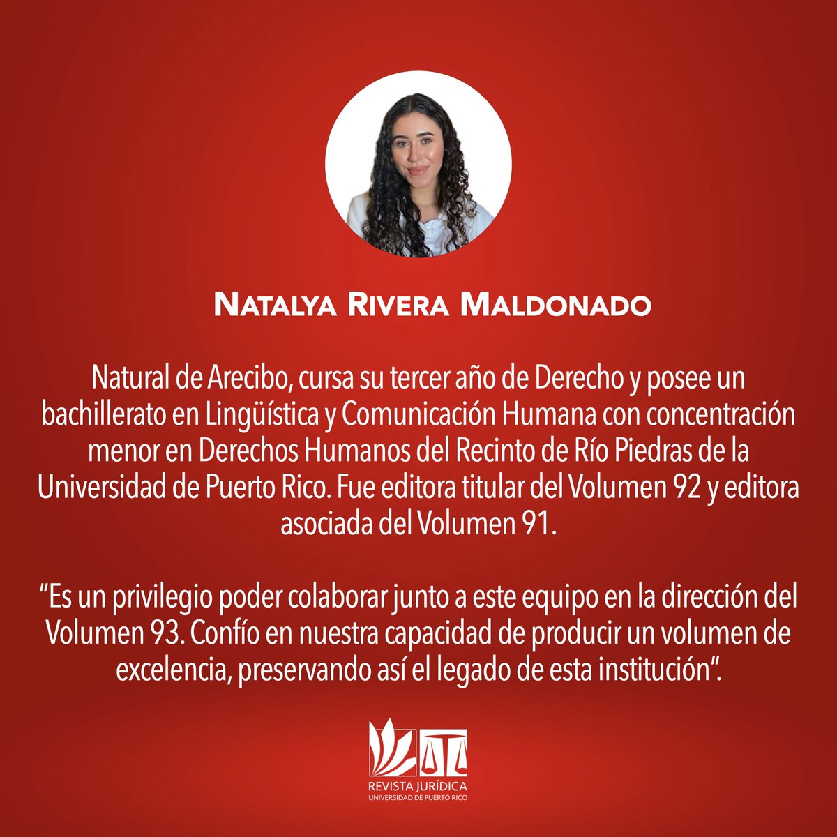 revjurupr's tweet photo. La Junta Editora del #Volumen92 se complace y enorgullece en presentar a la Junta Editora del #Volumen93. Esta nueva junta estará dirigiendo la Revista Jurídica de la Escuela de Derecho de la Universidad de Puerto Rico durante el término 2022-2023.
1/2 https://t.co/wxaoG8KWpq