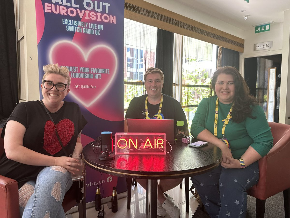 Our first live #Eurovision preview shows from outside the <a href="/MandSBankArena/">M&S Bank Arena Liverpool</a> at <a href="/EastZEast_Lpool/">EastZEast Liverpool</a> on <a href="/switchradio_uk/">Switch Radio UK</a> 5-7pm with <a href="/davidmurphydj/">David Murphy 👨‍🚀🚀💫</a> <a href="/mssneurovision/">Mission Eurovision ✈🇬🇧</a> and <a href="/LJL_77/">Līsa-Jayne (Лиса-Дјеин) She/Her 🐍🌻🇸🇲</a> speaks to acts from Azerbaijan, Croatia, Malta, Serbia and Switzerland