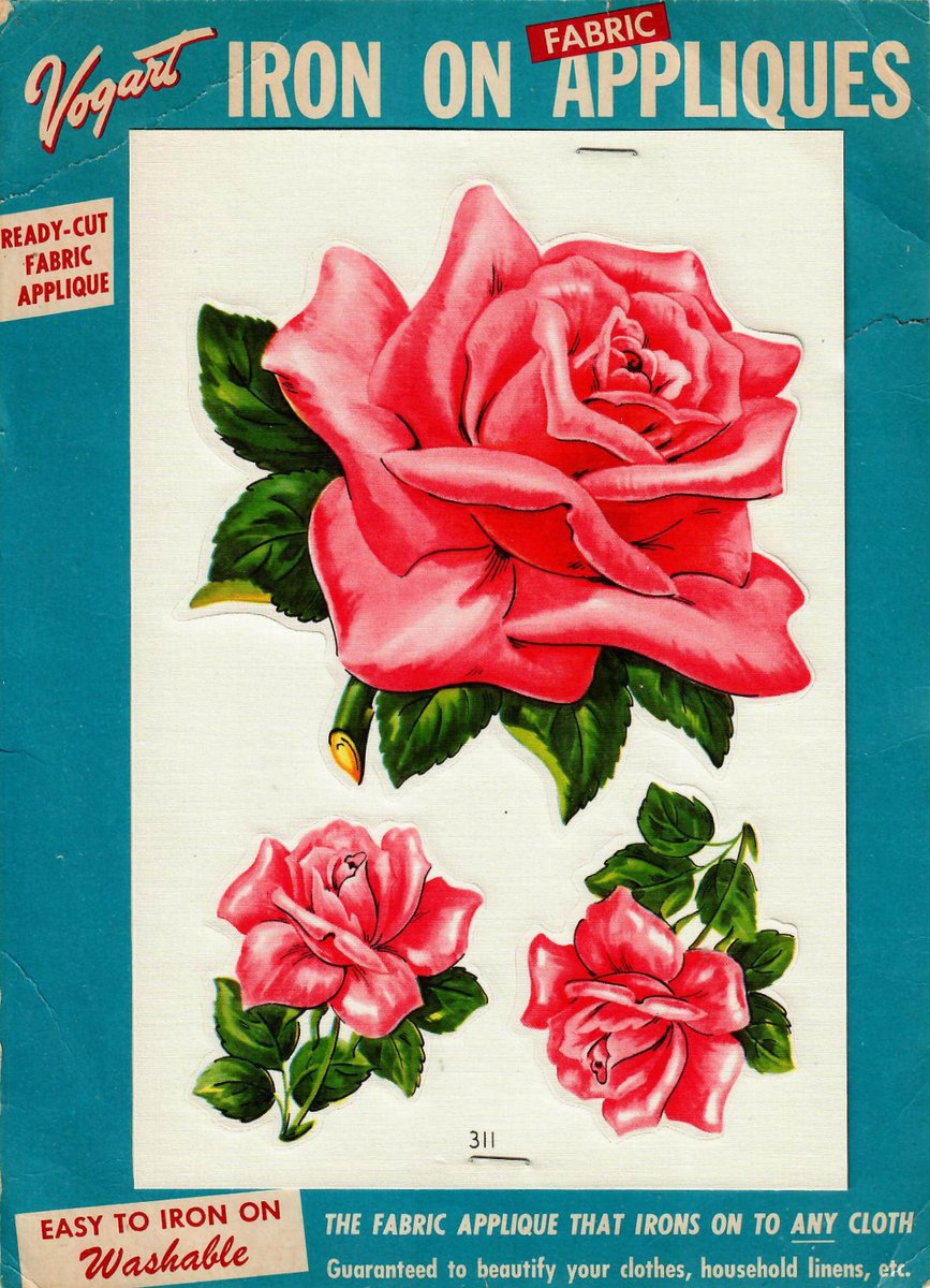 linscottage's tweet image. 1950s Vogart 311 UNUSED Vintage Iron On Fabric Appliques Roses #IronOnApplique #Vogart311 
Buy here etsy.com/listing/147670…