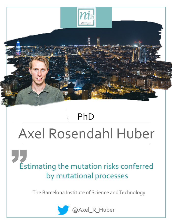 Get ready to meet Axel Huber from IRB Barcelona Spain, who will be presenting his #research on estimating the mutation risks at the NI session of the #EEMGS / #SEMA #meeting in Málaga!
Don’t miss out on #EEMGS_NI session on Monday 15th May! ⁦@Axel_R_Huber⁩ #meetthescientist