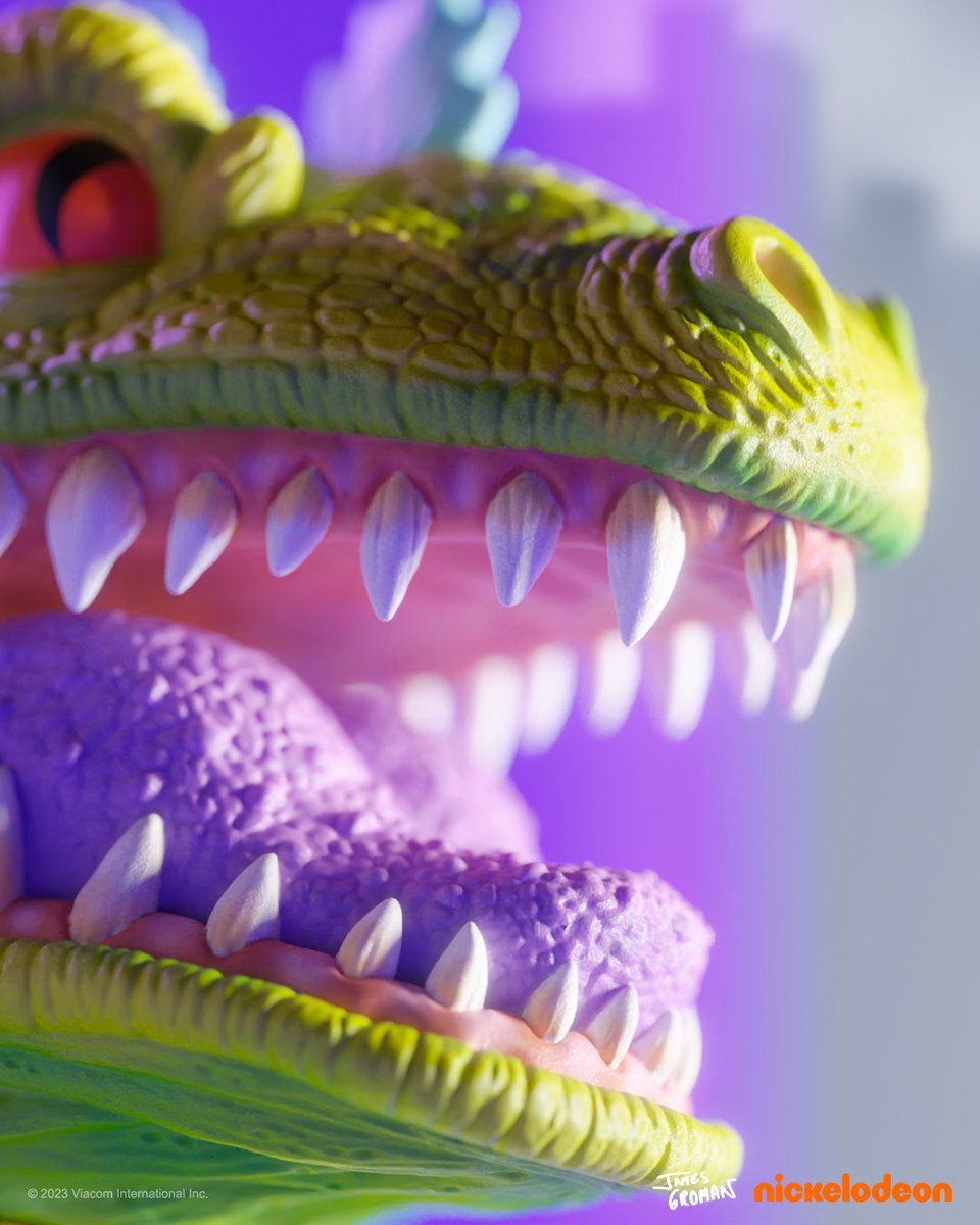 shopculturefly's tweet photo. Here is your FIRST full look at the exclusive Reptar figurine by the amazing James Groman as part of our Artist Series! We cannot wait for you to sink your claws into it.

There will be a VERY limited number of figures produced! Sign up for updates: https://t.co/2aVIXYALc0 https://t.co/BXBvCEW9x0