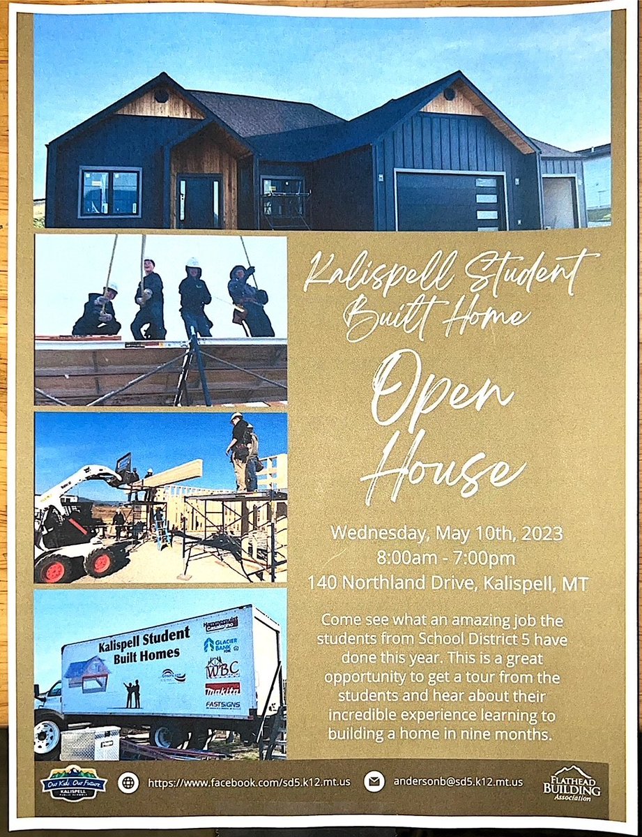 acutechworks's tweet photo. Kalispell student built home open house. Go check out all the hard work these students have put into this home. https://t.co/BfuTP8Vfb9