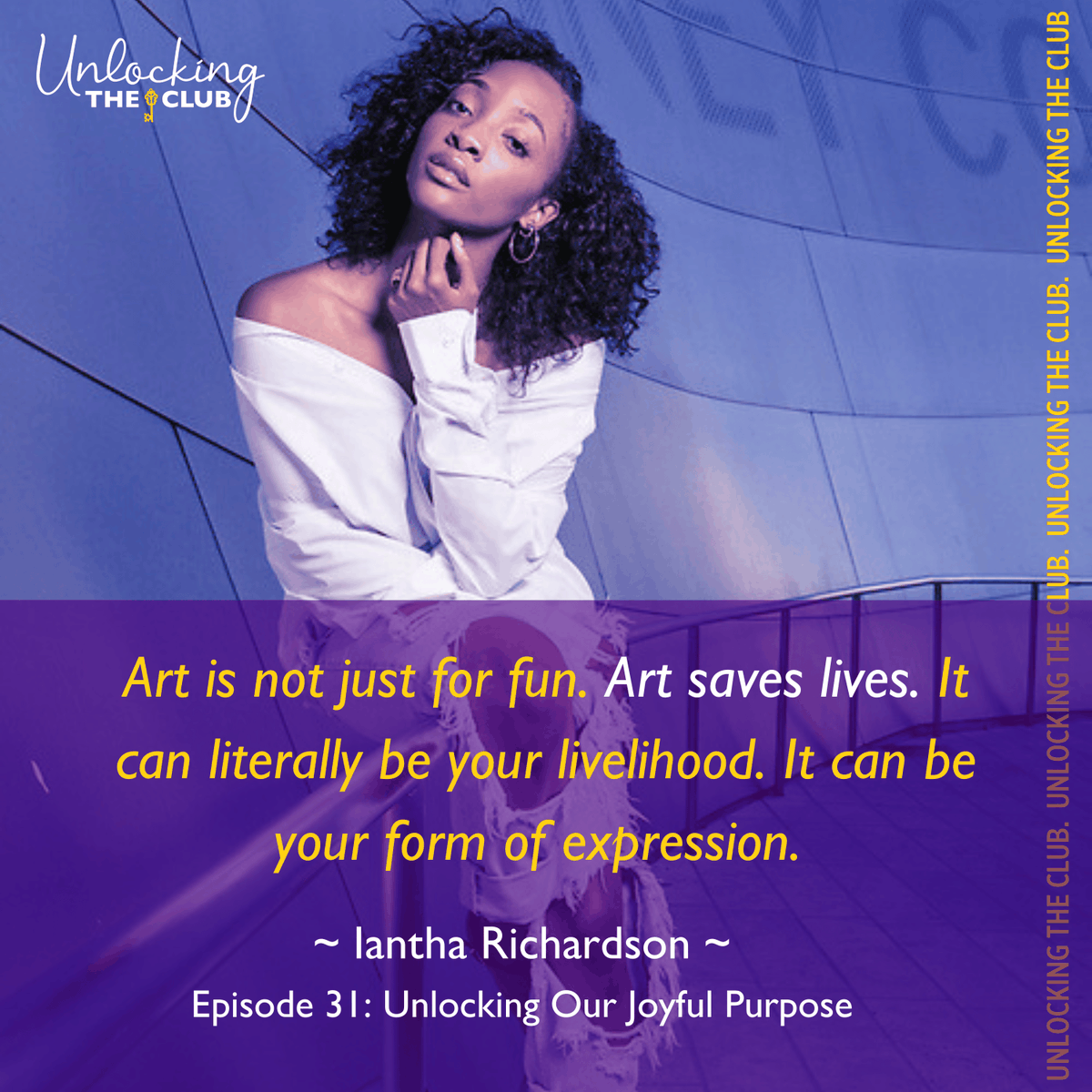 UnlocktheClub's tweet photo. 🎧 In our latest episode of #UnlockingTheClub, @AFTaylor22 had an insightful discussion with actress @ianthasherii about how "Art saves lives". Subscribe & tune in Wednesday to gain a new perspective on the transformative power of art. #podcast #inspiration #blackpodcasts #art https://t.co/2ExKXg1hYL