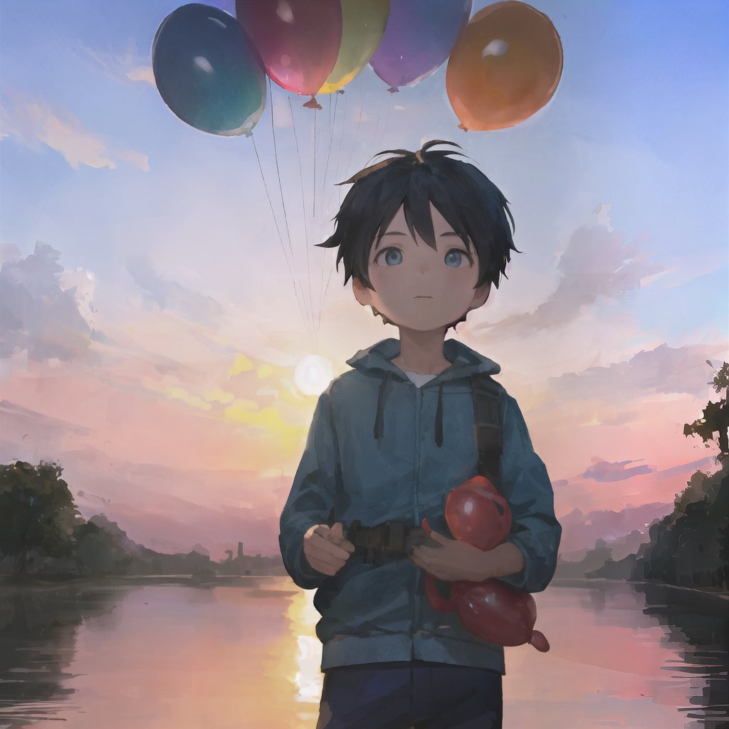 Lasco_ai's tweet photo. Childhood, One day #AIart #illustration #anime #LascoAI #Lasco https://t.co/g1yN5iCGDW