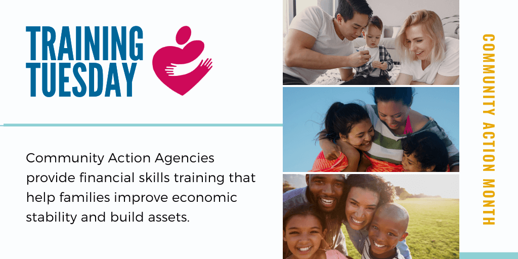 Day 9 of CAM

Did you know? #CommunityAction Agencies provide employment support services such as
jobs skills training and more to help people find pathways to opportunity and success! Just
one more reason why #CommunityActionWorks! #TrainingTuesday #CommunityActionMonth