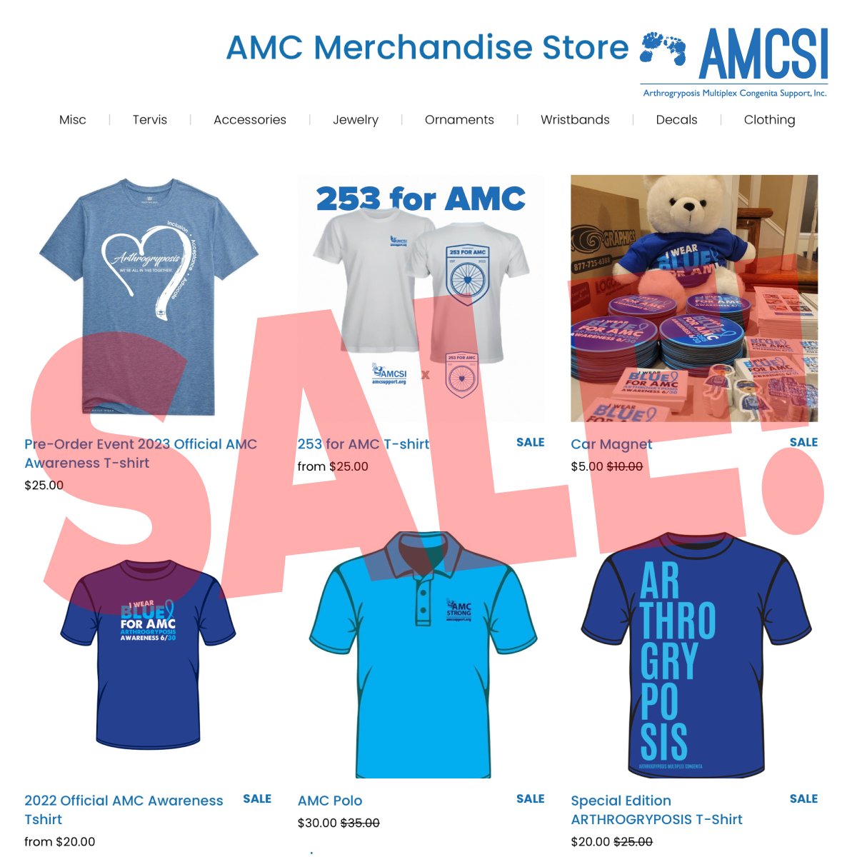 amcsupport's tweet image. Store Sale!!! 💙💙💙

Share this post with your AMC families today!

Proceeds from the sale of our AMC Store help fund our community give-back grants and our annual conference.

Shop:  amcsupport.org/store.

Hashtags:
#Store #Sale #EverythingMustGo #AMCStore #AMCShop #Shop
