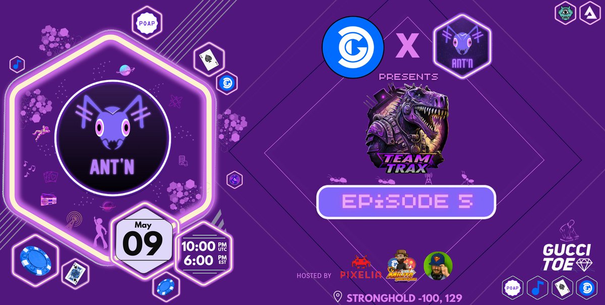 DGLiveEvents's tweet photo. ANT-N Radio 👾

Tune into @AntN_RadioWeb3 with special guest @DJTRAXNFT as he talks about his journey in music, web3, and his future projects

⏰ 10pm UTC / 6pm EST
📍 Stronghold (-100, 129) https://t.co/3TISTEuw6Q