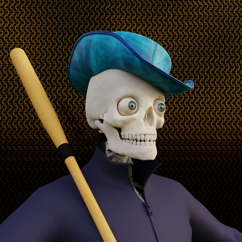 RafaFer33264746's tweet photo. 📷fancy baseball skeleton #0091 / 10000 TOP NFT Collection living on Polygon 

📷Mint yours at https://t.co/XmWOt17A9j………………………  #NFT #polygon #nftartist 

#nftcollector #rafafernandez #nftfancybaseballskeleton #baseball #baseballlife #nft #3d #blender https://t.co/83NRMVqnRe