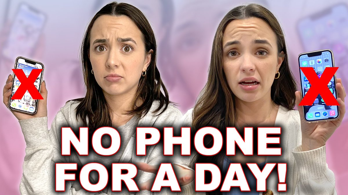 New Video!! Today we did the no phone for a day challenge! Watch to find out who won? 🙊 youtu.be/-4mjHV8_N38