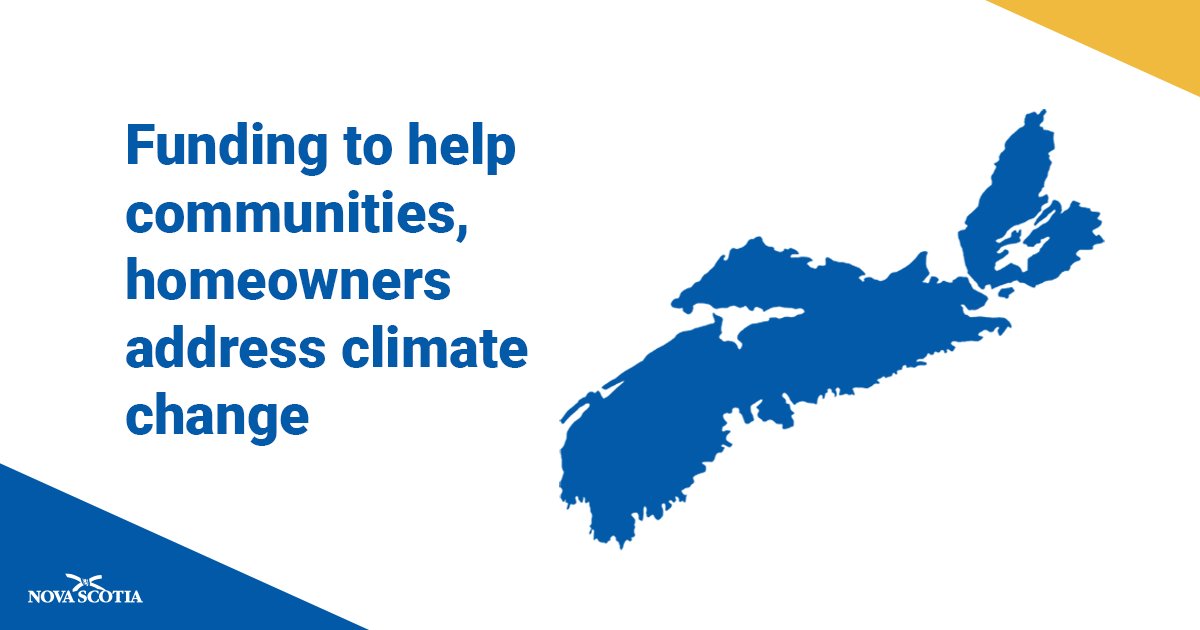 Nova Scotia Gov. on Twitter "Funding to Help Communities, Homeowners