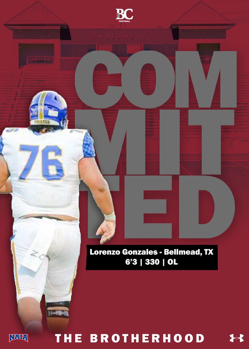 RealLorenzo76's tweet photo. Officially a @Threshers_FB  Very excited for this opportunity and can't wait to be part of the brotherhood!!
@CoachGrider_BC @Coach_Hyde @JermaineCarpent @WillSamford @Coach_McNew79 https://t.co/LPZ67ylgNG