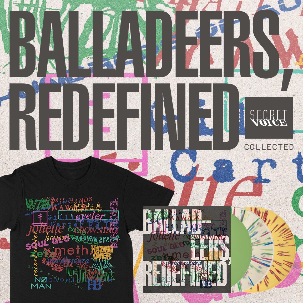 “Balladeers, Redefined” Compilation 2xLP / Digital out July 14th on Secret Voice.
Listen / Pre-order ⏵ secretvoice.org/comp