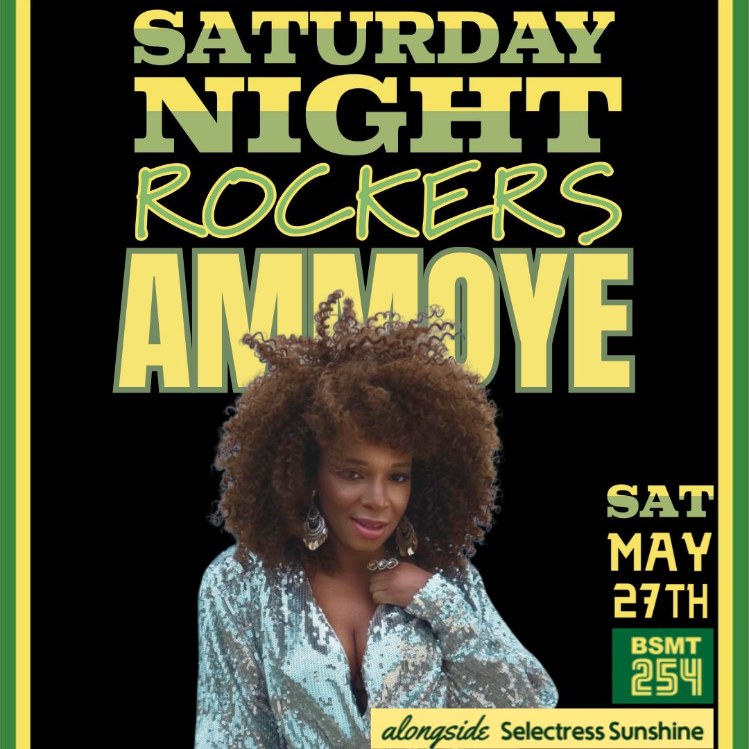 #SaturdayNightRockers Series (Live #Reggae on the last Saturday of each month) continues with <a href="/AmmoyesMusic/">Ammoye</a> with her #Lightworkers Band plus DJ Selectress Sunshine on Saturday, May 27th inside #BSMT254 #Toronto
#reggaemusic #reggaerock 
Details 👉 fb.me/e/2QTk6YDKj