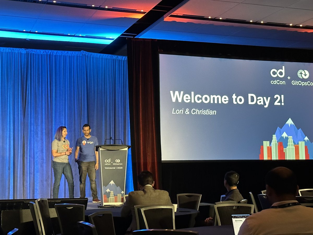 fdegir's tweet image. Day 2 of #cdCon and #GitOpsCon is starting with opening remarks from @LoriLorusso and @christianh814! @CDeliveryFdn @CloudNativeFdn @OpenGitOps