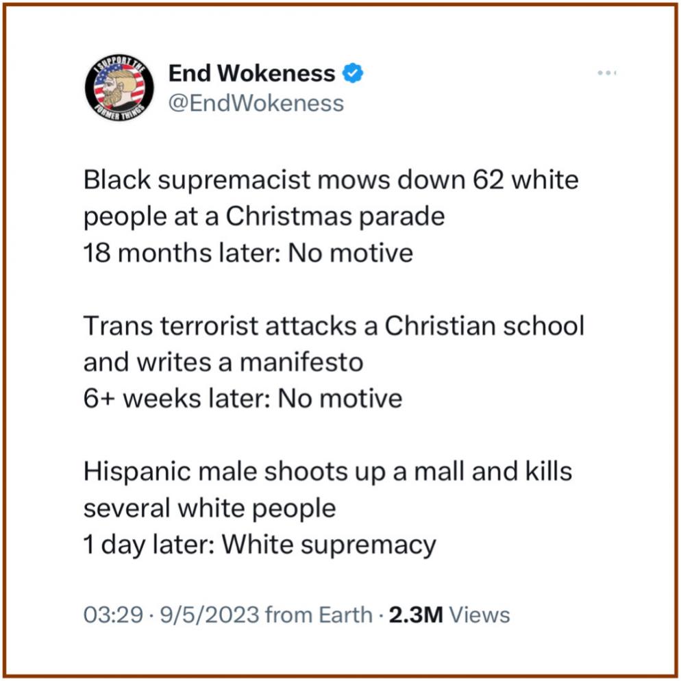 stevebrann3's tweet photo. The systems capacity for anti-Whiteness is shameless and limitless. https://t.co/ucfSHooCTb