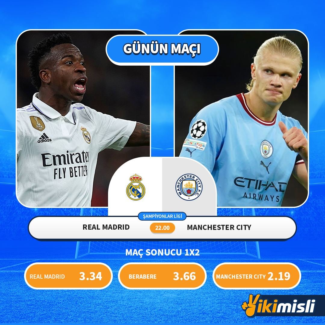 bahiscomsitesi's tweet photo. 🏆 Real Madrid - Manchester City karşılaşması en yüksek oranlarla Bahiscom 'da !

🇪🇺 Şampiyonlar Ligi heyecanını doyasıya yaşa !

💸 Hemen Kayıt Ol 100 TL Yatırım Şartsız Deneme Bonusunu Kap !

✅ Bahiscom Giriş 🔗https://t.co/O5ZxBPe4DQ

#bahiscom #ChampionsLeague #iddaa https://t.co/nVLXt9h81i