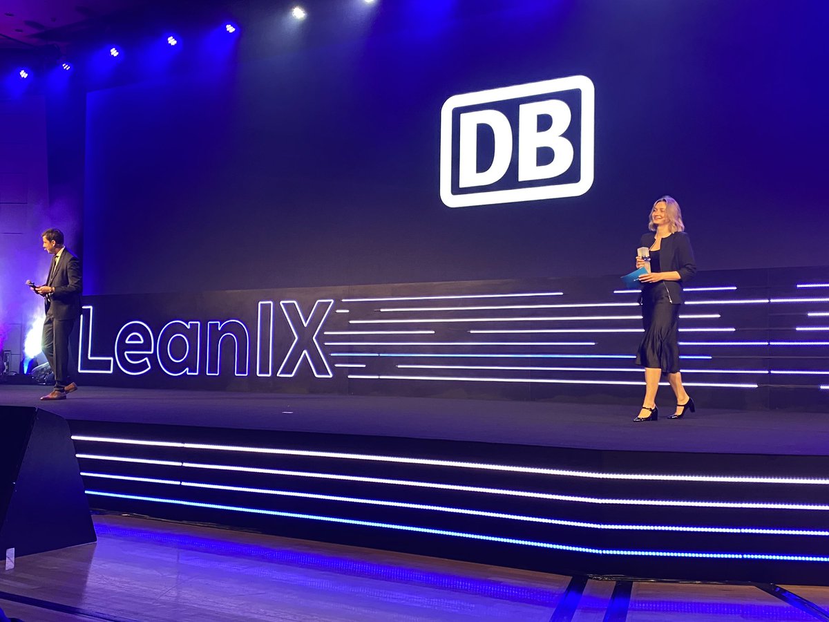 SAPLeanIX's tweet photo. #LeanIXAwards Best Collaborator: the nominees are @LBBW @Orsted  and @DB_Bahn. And the winner is @DB_Bahn! #LeanIXConnect https://t.co/1iuahjB0K2