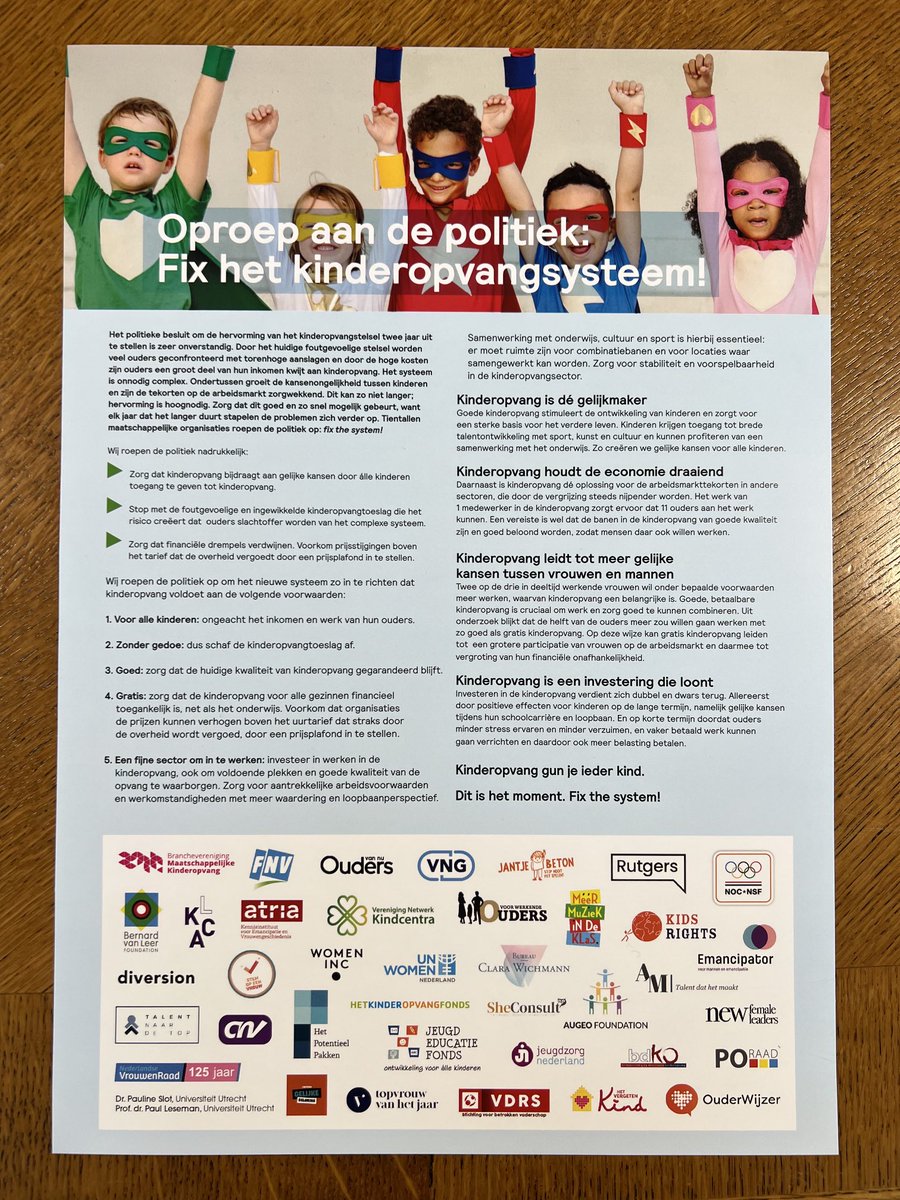 Fix het systeem! #kinderopvang