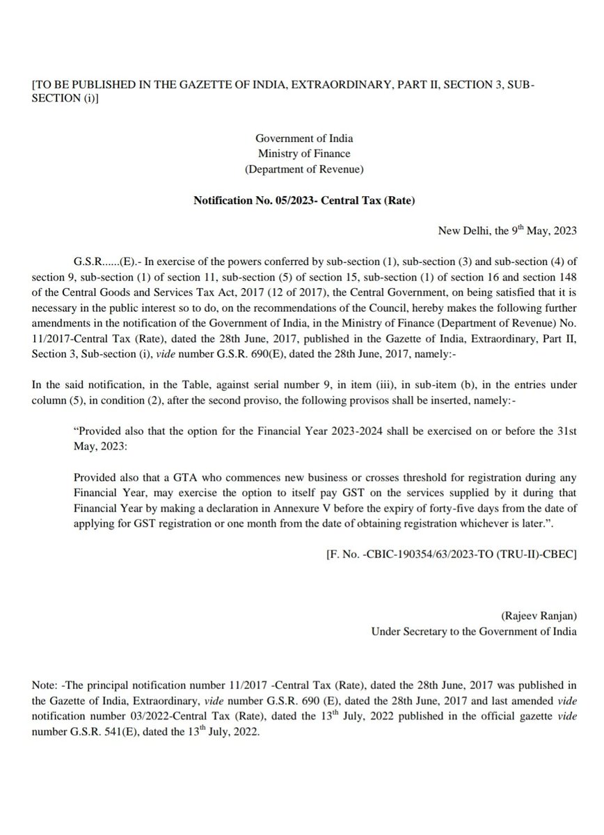 We are happy to inform you that after much follow up the <a href="/cbic_india/">CBIC</a> <a href="/GST_Council/">GST Council</a> <a href="/FinMinIndia/">Ministry of Finance</a> have agreed to the practical issues raised by <a href="/aitwa/">All India Transporters Welfare Association 🇮🇳</a> 🙏