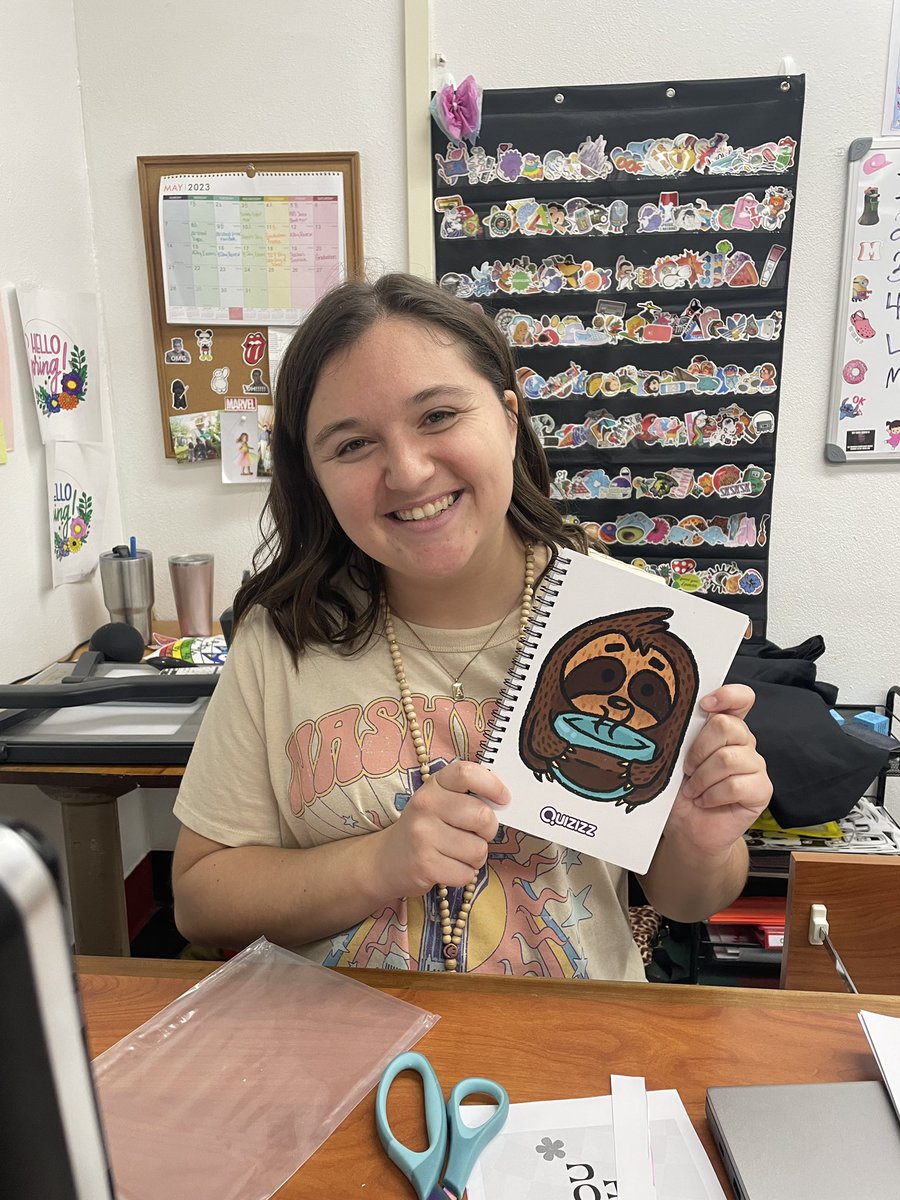 Emily Pool (@epool01) on Twitter photo Thanks <a href="/quizizz/">Quizizz (now Wayground)</a> - I was able to share some swag with one of the teachers I worked with! She ❤️s the notebook -(coffee sloth ftw) and Quizizz!! <a href="/KyleNiemis/">Kyle Niemis</a> Thanks <a href="/quizizz/">Quizizz (now Wayground)</a> - I was able to share some swag with one of the teachers I worked with! She ❤️s the notebook -(coffee sloth ftw) and Quizizz!! <a href="/KyleNiemis/">Kyle Niemis</a>