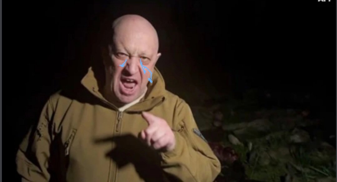 VioletFlash1999's tweet photo. Oh, oh... Poor little #PRIGOZHIN and all of his 96 tears!!! 🤣🤣🤣🤣!!!! #Cry cry cry immature baby!!! STOP crying and just G.T.F. out of #Ukraine !!!(scalding but fun American sarcasm) #InstantMeme #NinetySixTears https://t.co/B9wlC6OumV