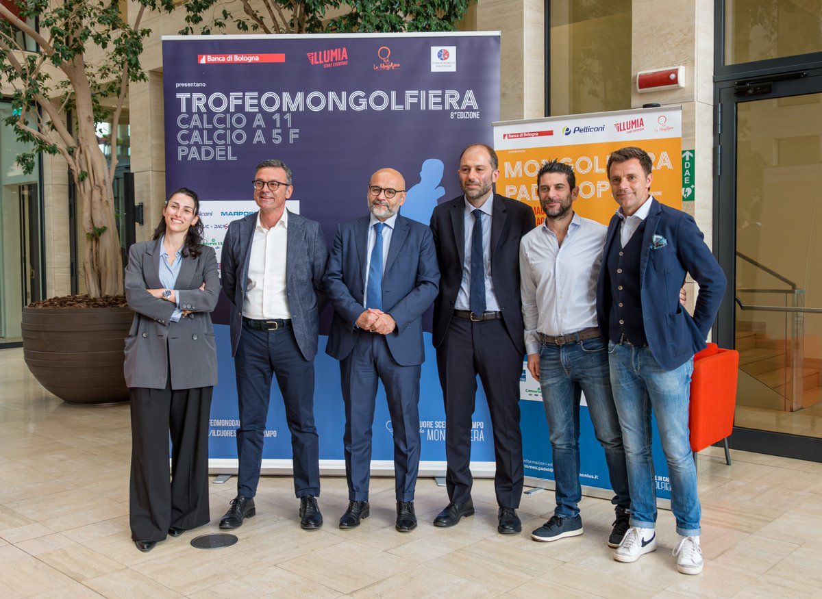 illumia's tweet photo. Oggi, presso l'Auditorium #Illumia, è stato dato il via all’ottava edizione de “Il cuore scende in campo per #LaMongolfiera", il torneo di calcio di istituzioni e aziende bolognesi, promosso da @ass_mongolfiera , per aiutare famiglie con bambini con disabilità. https://t.co/s2o1QhzHtT