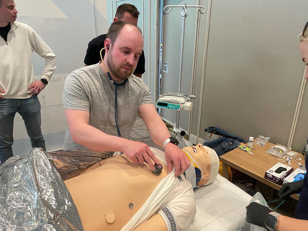 SligoSim's tweet photo. Delighted to have been asked to run a trauma simulation work station at the Orthopaedic conference Sligo 2023. Well done to everyone involved 🧑‍⚕️🩺 👌@GalwayICAPSS @GeorginaKilcoy3 https://t.co/eBioj2Tnb7