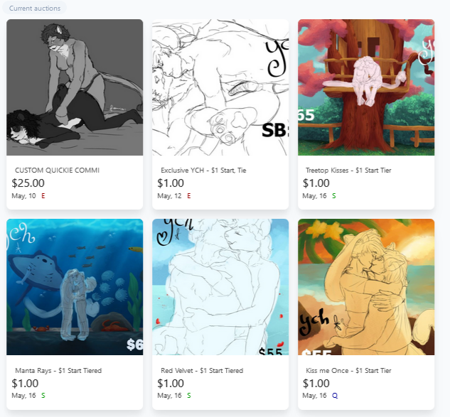 hamscommissions's tweet photo. new week, new spread of $1 start auctions on commishes 8)  

https://t.co/eWz3IGPIqt 

any species/genders, all trans friendly! no need to have an account to place your bid ;w;  

enjoy! <3  

#hamsart #furry #ych #commissionsopen https://t.co/9REzL8KkAB