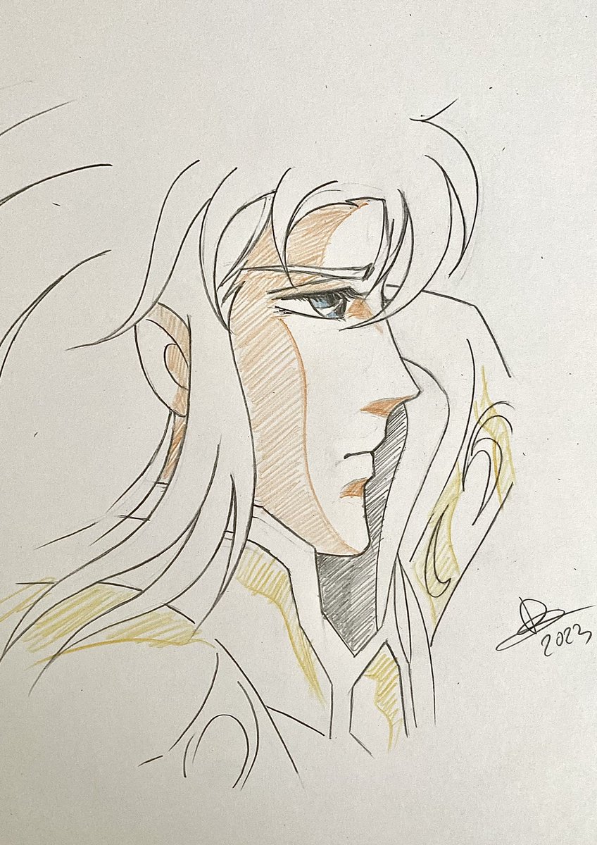 Damsartist1's tweet photo. #sagadesgemeaux #sketchbook #goldknight #saintseiya #fanartdraw #pencilart https://t.co/vSfig21sOQ