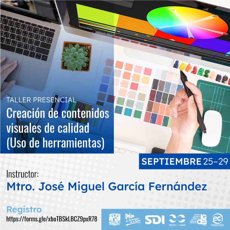 bibliotecasUNAM's tweet photo. ‼Inscripciones abiertas‼️👇🏽

💬#Taller presencial: Creación de #ContenidosVisuales de calidad (#UsoDeHerramientas)
📅25-29Sep
✍️🏽https://t.co/5PtwA6IvXp
ℹ️https://t.co/lKNmfiV9Ve
📬cecontinua@dgb.unam.mx
🔗💻https://t.co/ShUPUKdSVv

#UNAM #BibliotecasUNAM #REDEC #TallerPresencial https://t.co/iEkK6y9N8E