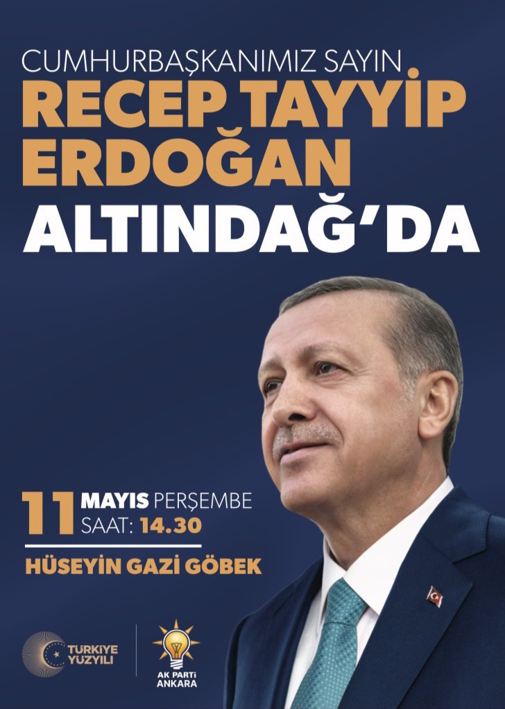 edipbalci's tweet photo. Cumhurbaşkanımız Sayın Recep Tayyip Erdoğan
11 Mayıs Perşembe Saat 14:30'da 
Altındağ'da... 

Altındağlı Hemşehrilerimizi bekliyoruz https://t.co/vtfnIpavjl