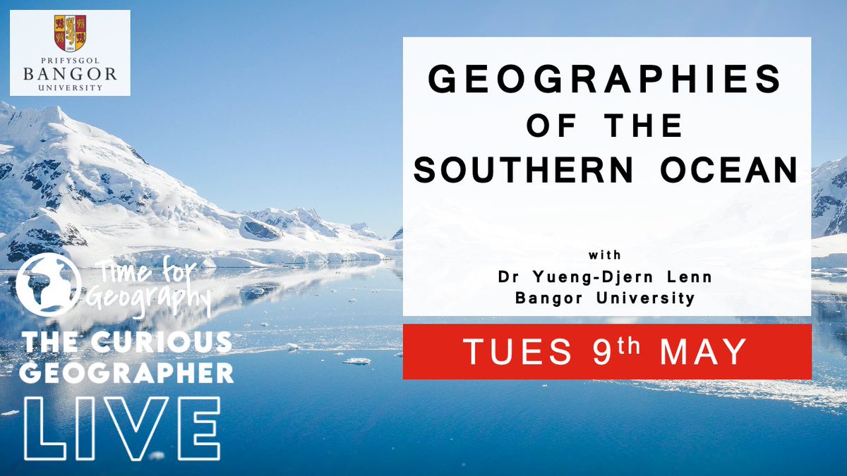 Join us LIVE at 6PM tonight with @thecuriousgeog & @YuengP from @BangorUni as we explore the important role of the Southern Ocean in global climate and ecosystems 🌍 #GeographyTeacher @The_GA @ESTA_UK timeforgeography.co.uk/videos-contain…