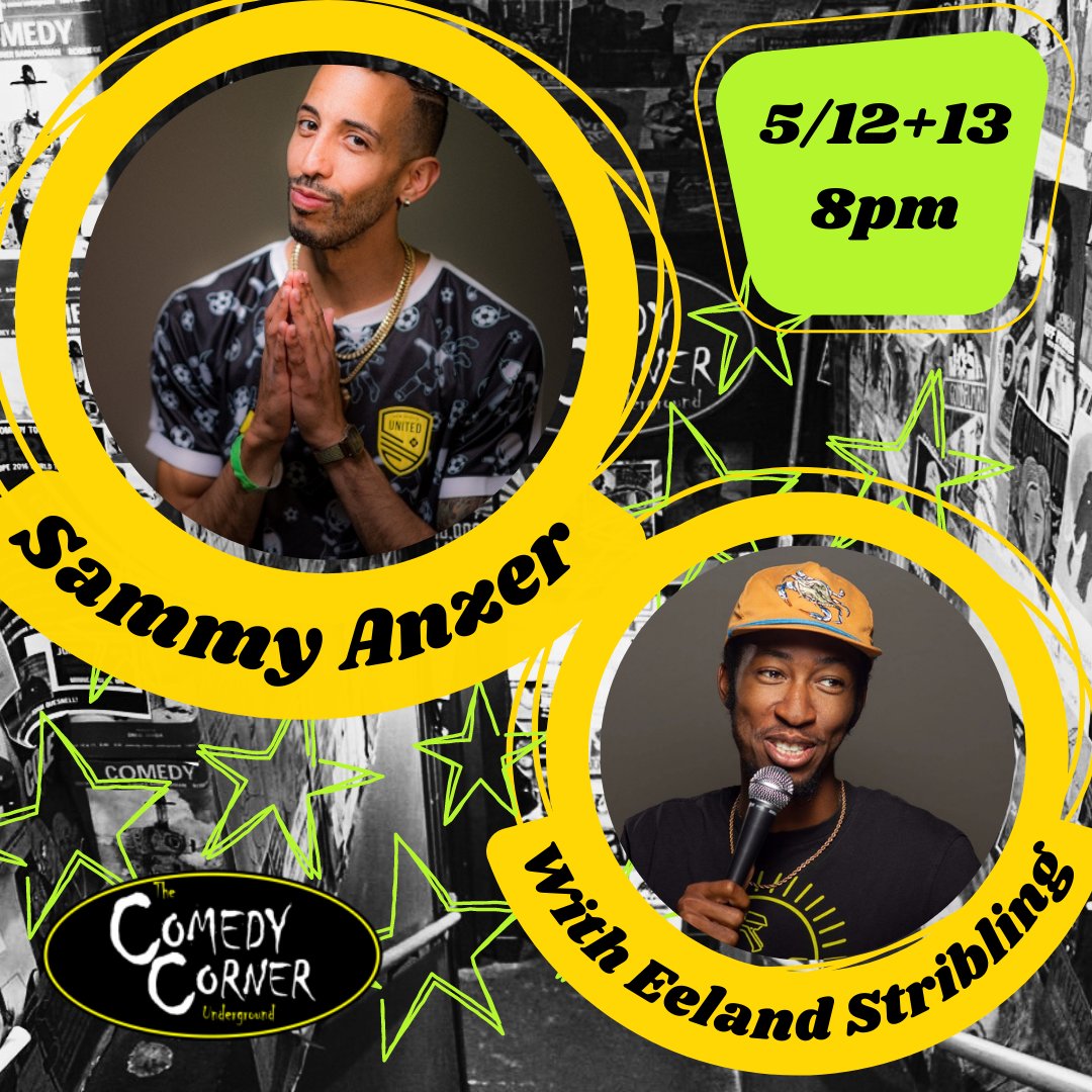 🔥🔥🔥 Hot weekend comin up 🔥🔥🔥 We've got 2 INCREDIBLE comics coming at you from Denver this weekend- Sammy Anzer and Eeland Stribling! You won't wanna miss em so grab your tickets while ya can!